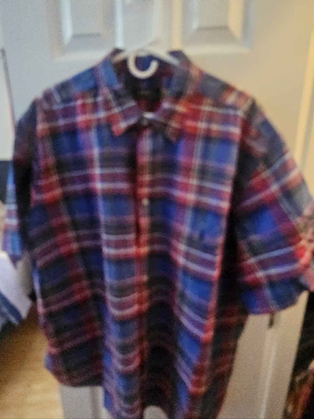Ralph Lauren Plaid Button-Down Shirt in Blue & Red